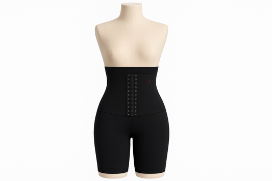 "Faja colombiana Siluet tipo short talla L/XL negra para control de abdomen y realce de glúteos"
